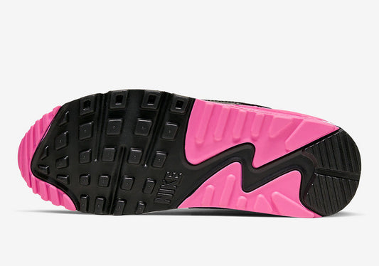 Nike Air Max 90
	•	Colorway: A striking mix of Hyper Pink, Light Blue (Turquoise), Black, and White